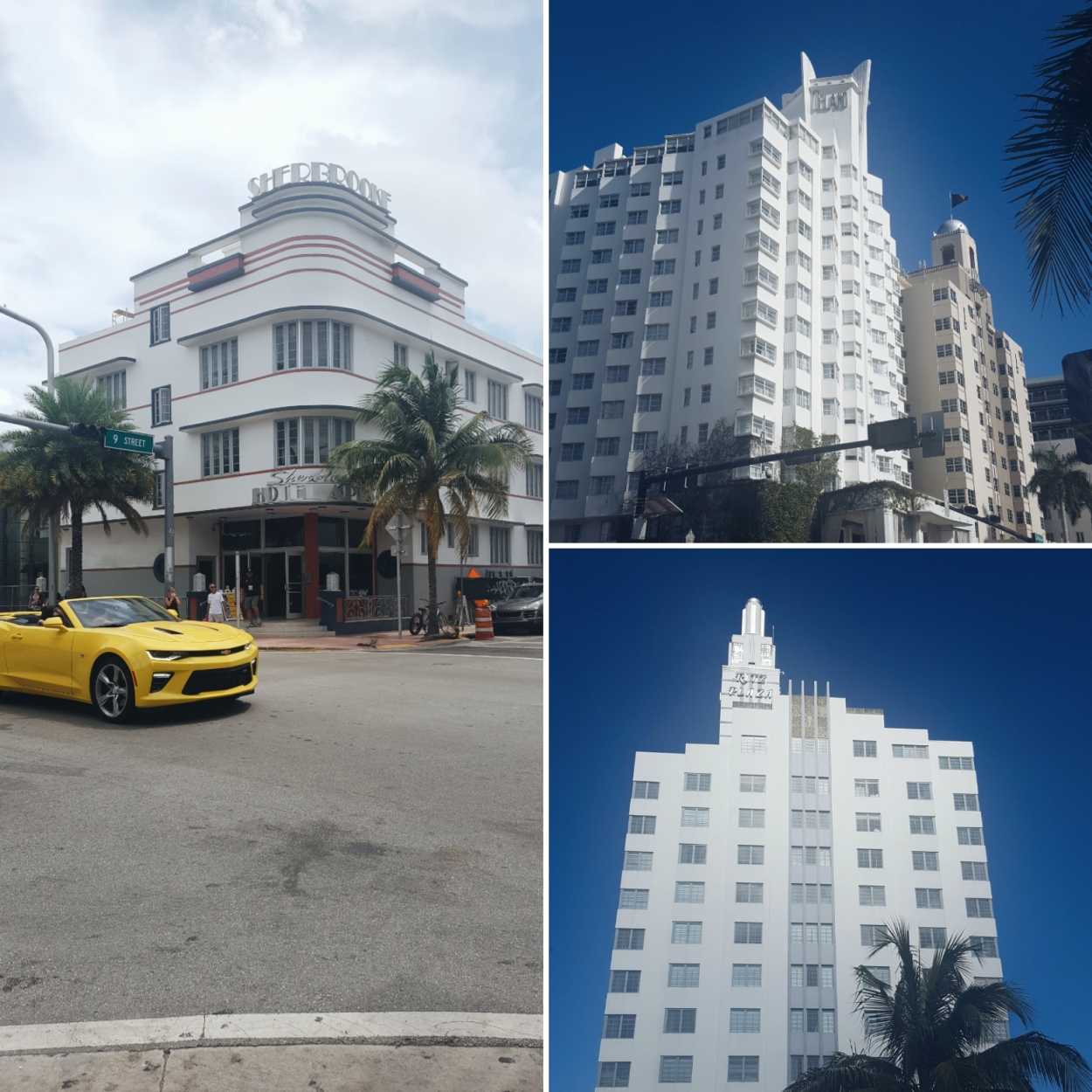 collage of buildings in Miami Beach