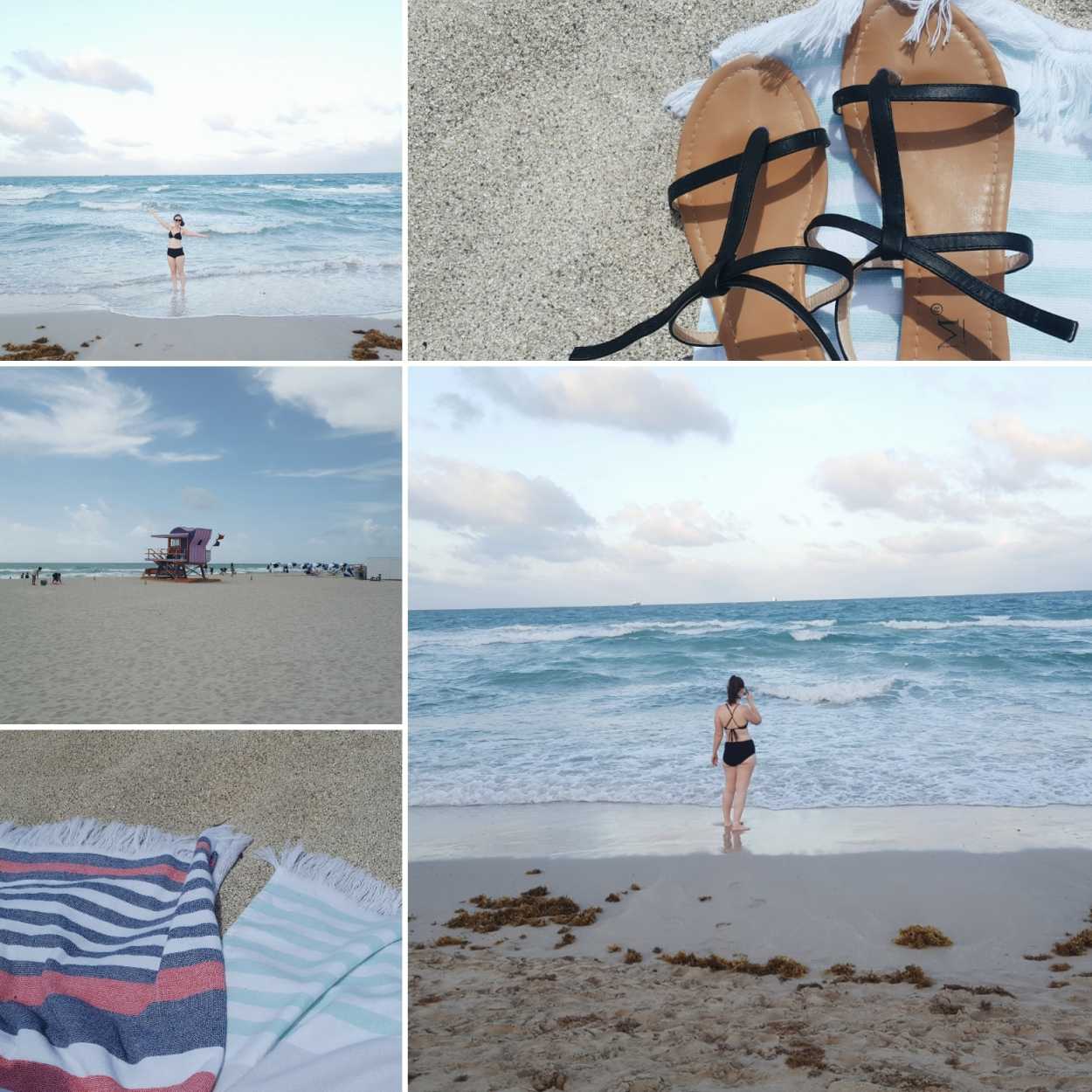 A collage of photos taken on South Beach