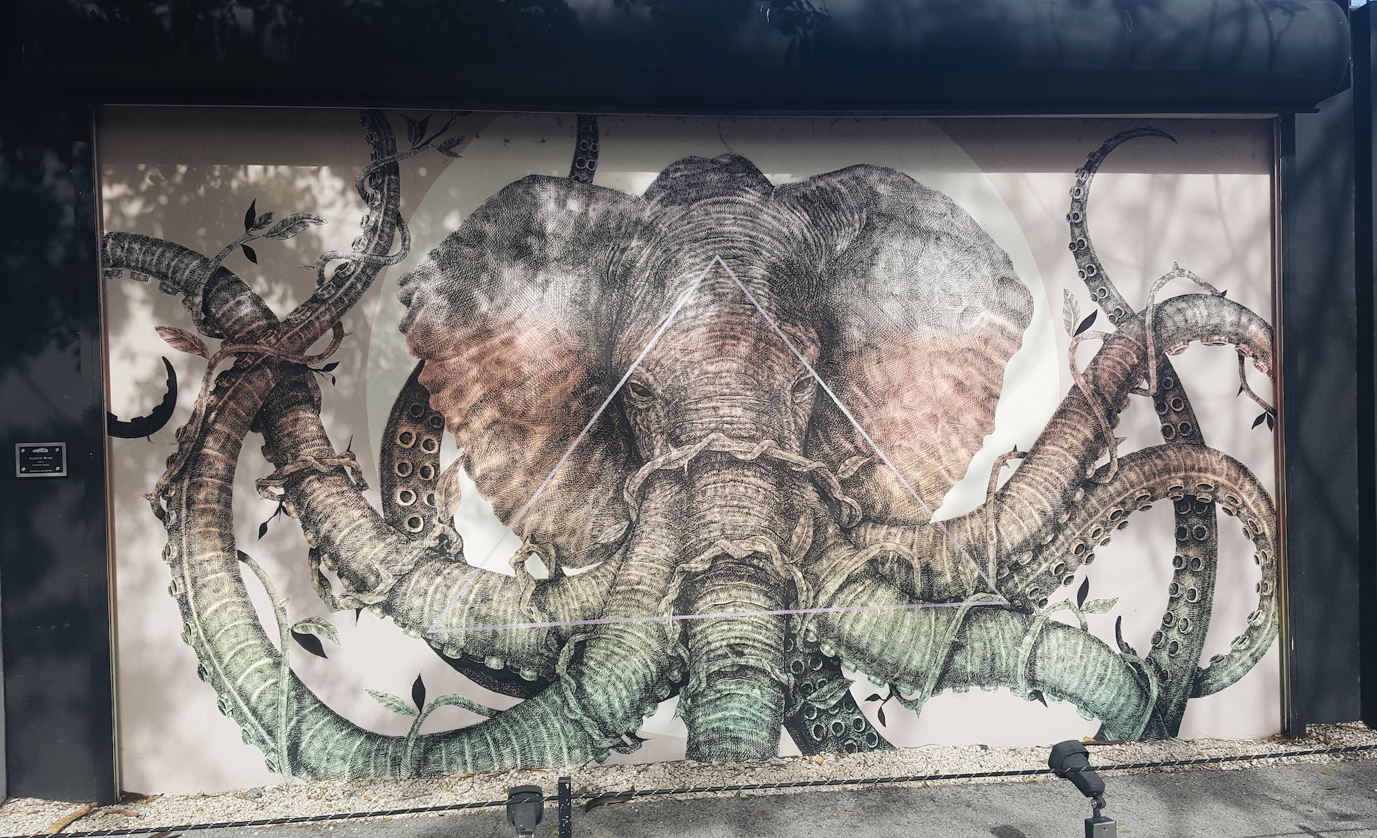 A mural of an elephant/octopus at Wynwood