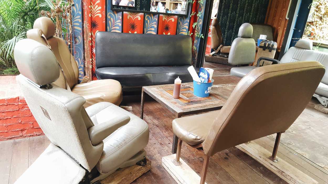 An eclectic assortment of chairs at Martin's