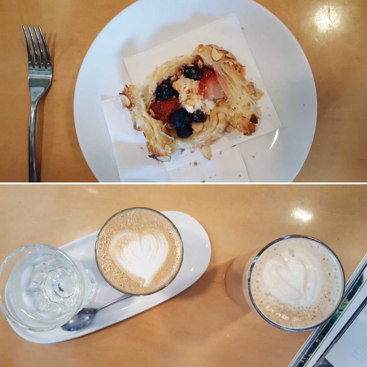 Coffee and pastries from Steadfast Coffee