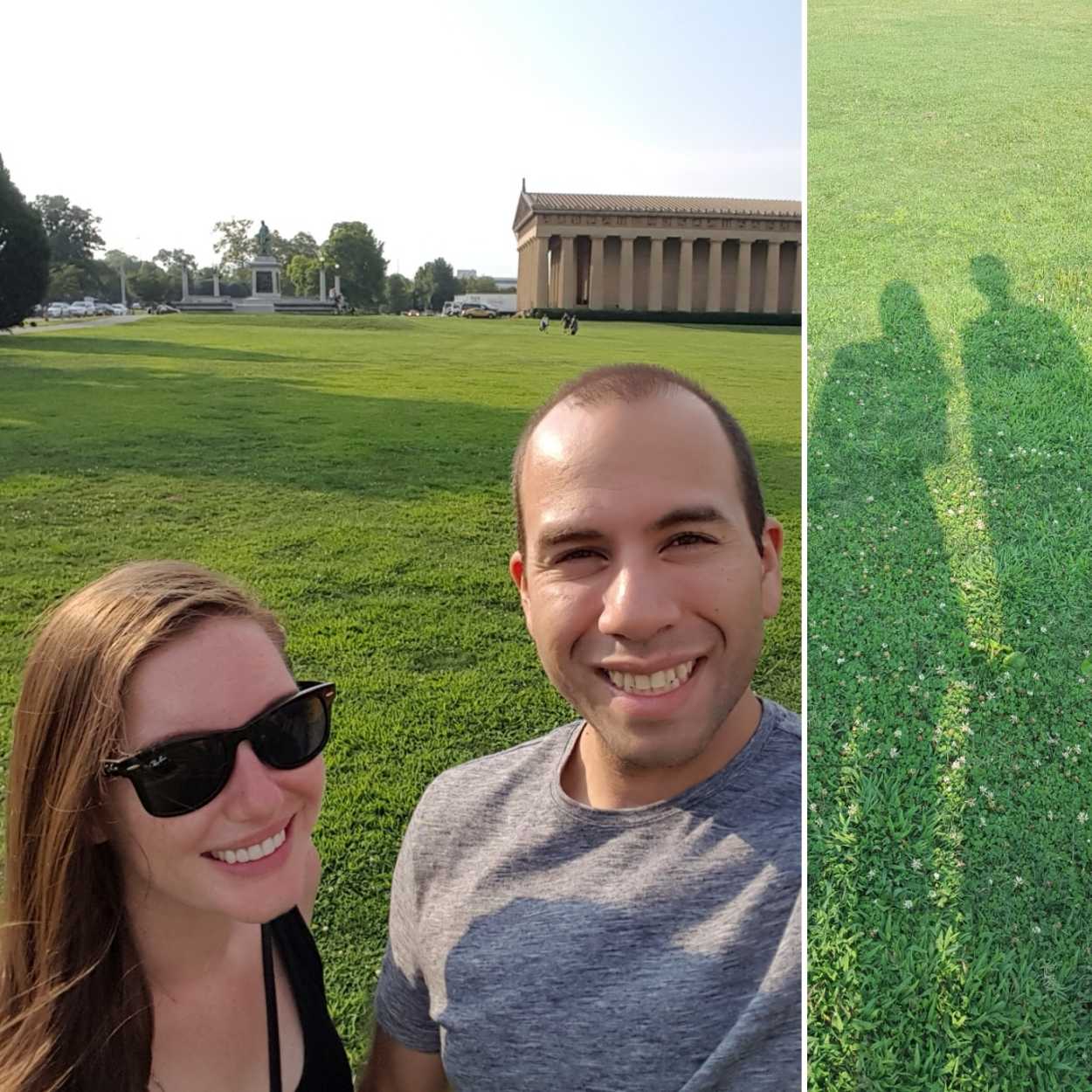 Alyssa and Michael at the Parthenon in Nashville