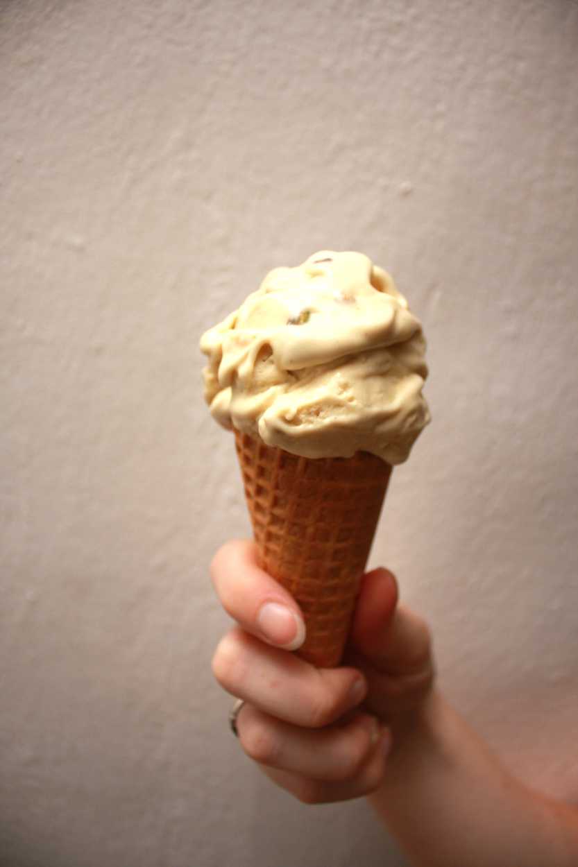 A Pistachio Ice Cream Cone