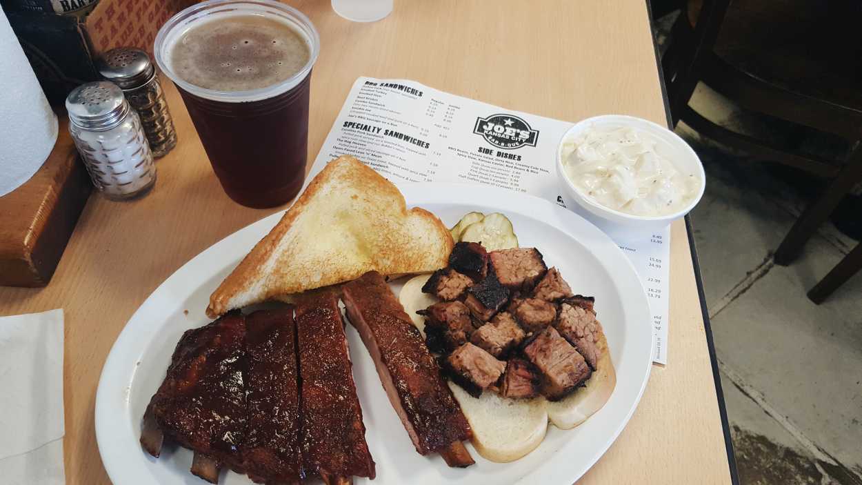 A platter of barbecue from Joe's Kansas City