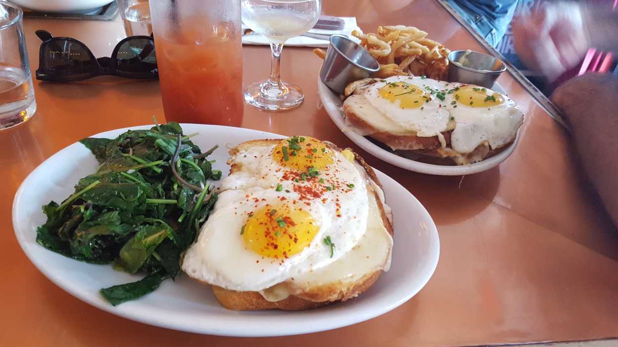 Two Croque Madames at Westport Cafe and Bar