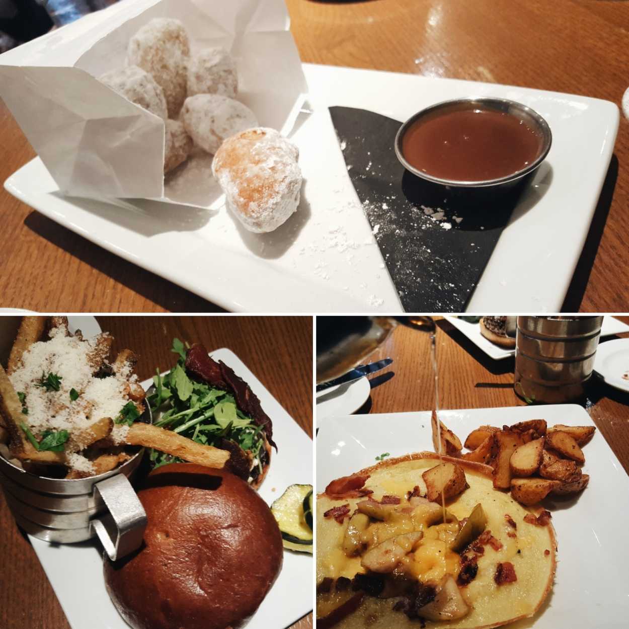 Collage of menu items from Beer Kitchen