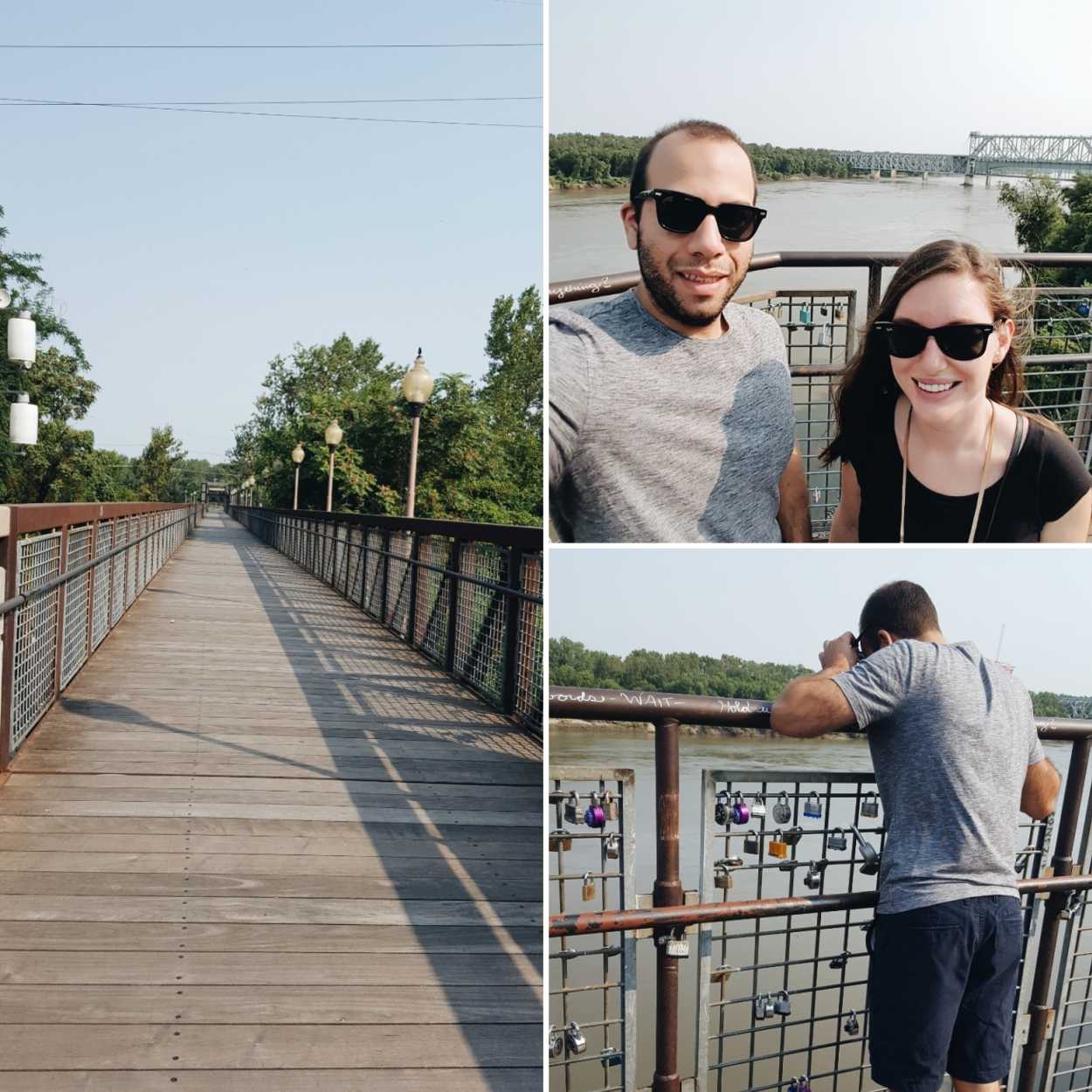 Collage of Alyssa and Michael on the Riverfront Heritage Trail