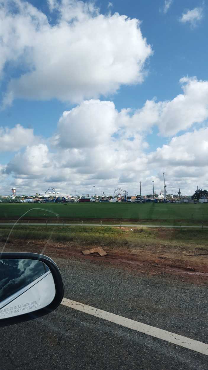 View of the State Fair in Georgia, taken from the highway