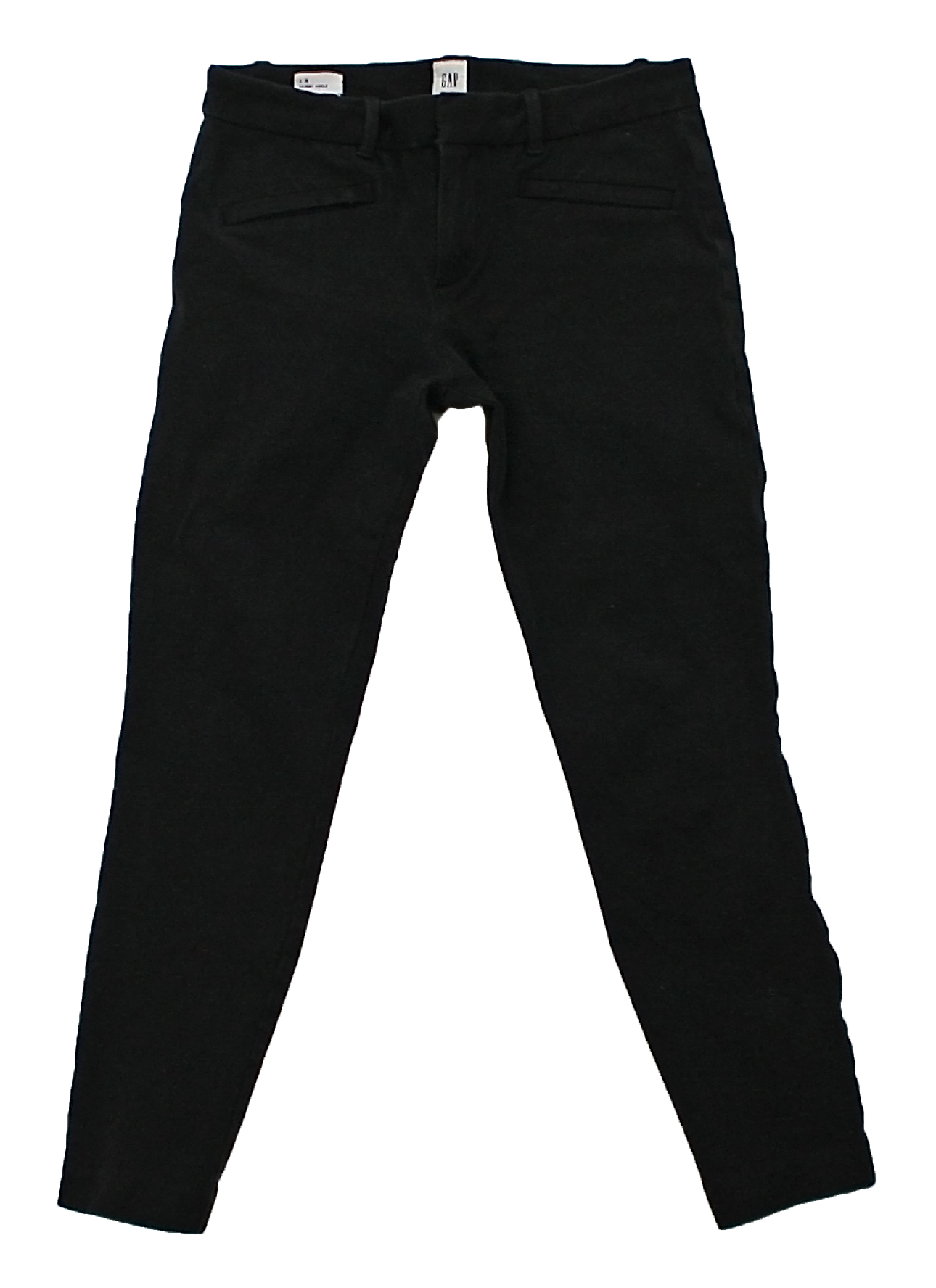 A pair of black slim pants from Gap