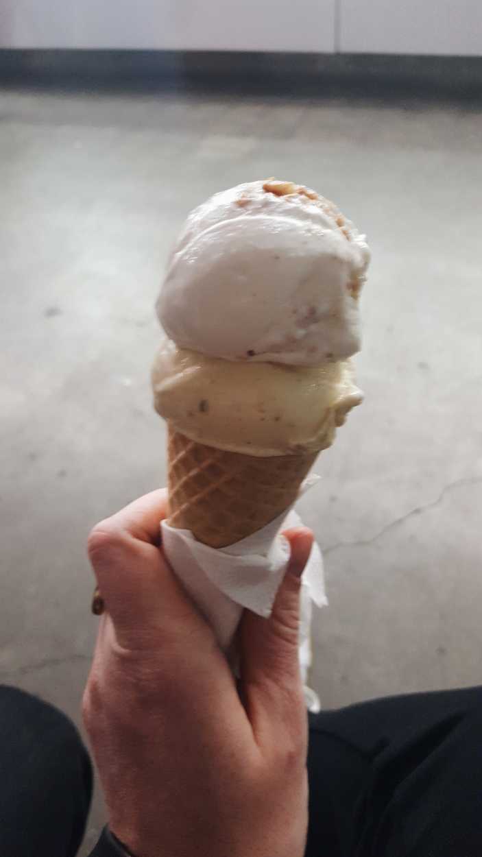 a cone of gelato