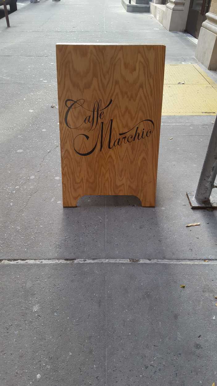 Sign for Caffe Marchio