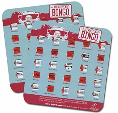 A License Plate Bingo set