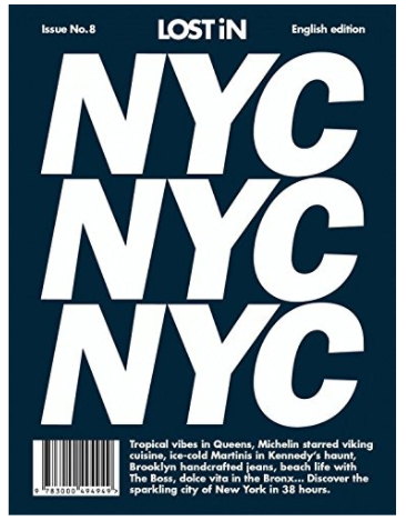 A guidebook that reads Lost in NYC