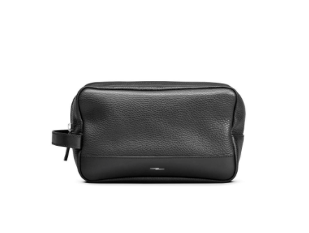 A leather dopp kit