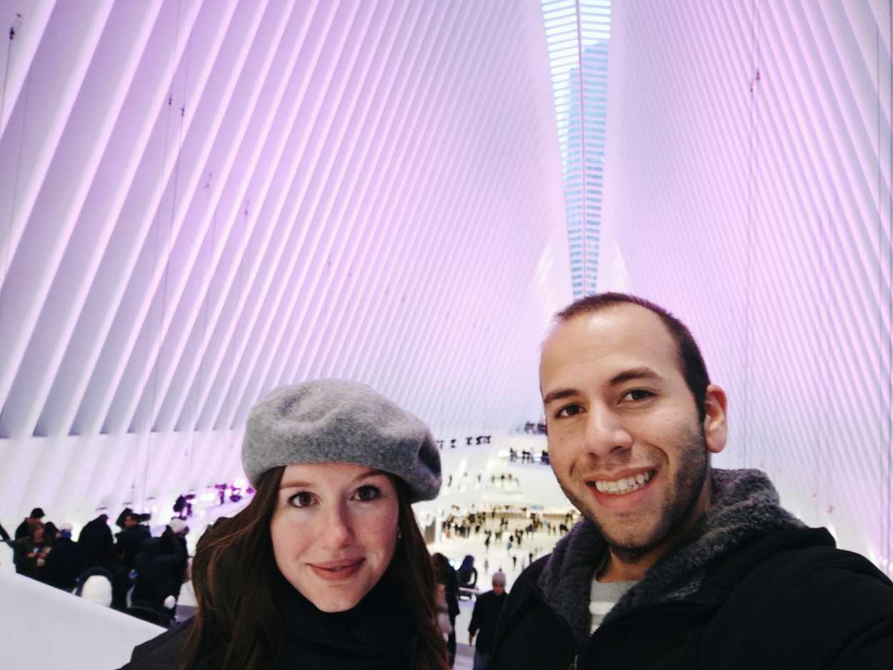 Alyssa and Michael take a selfie at The Oculus
