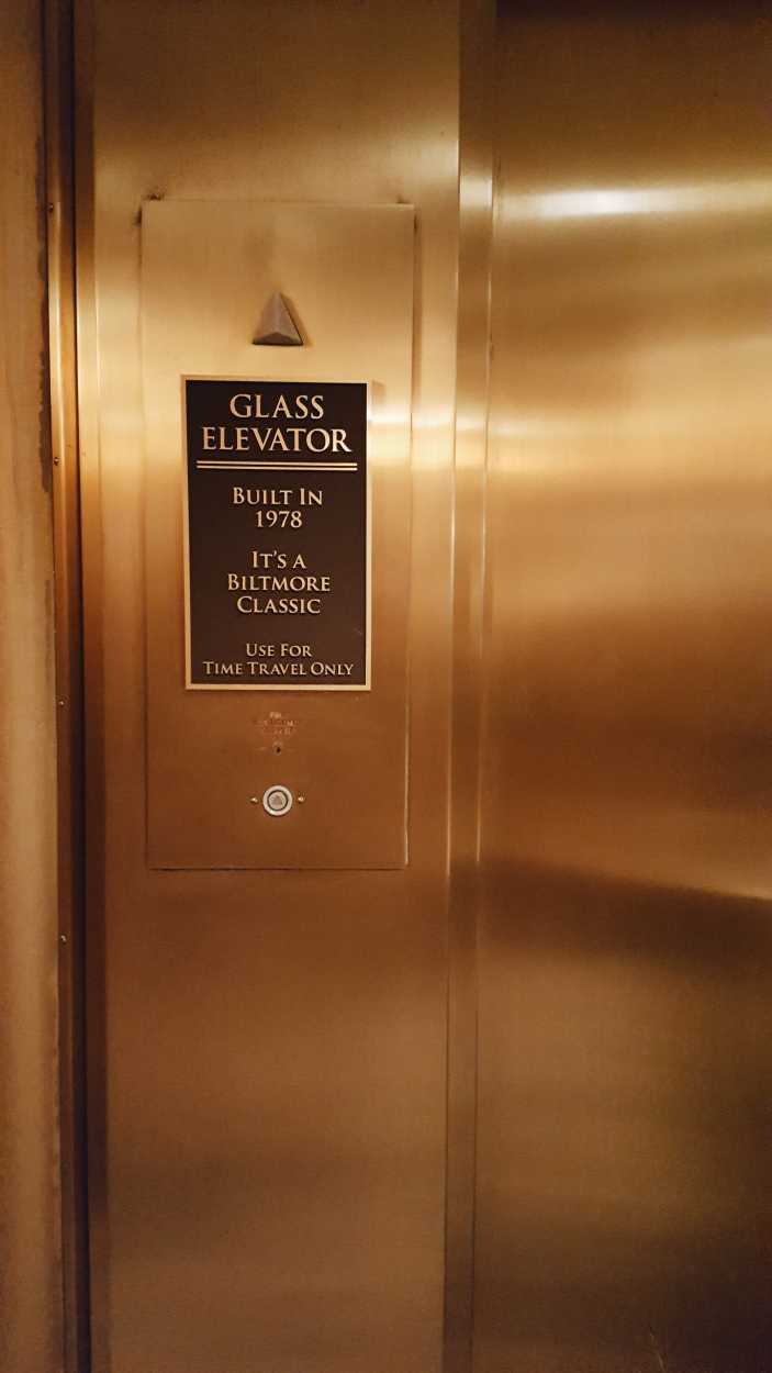 biltmore hotel lobby time travel elevator