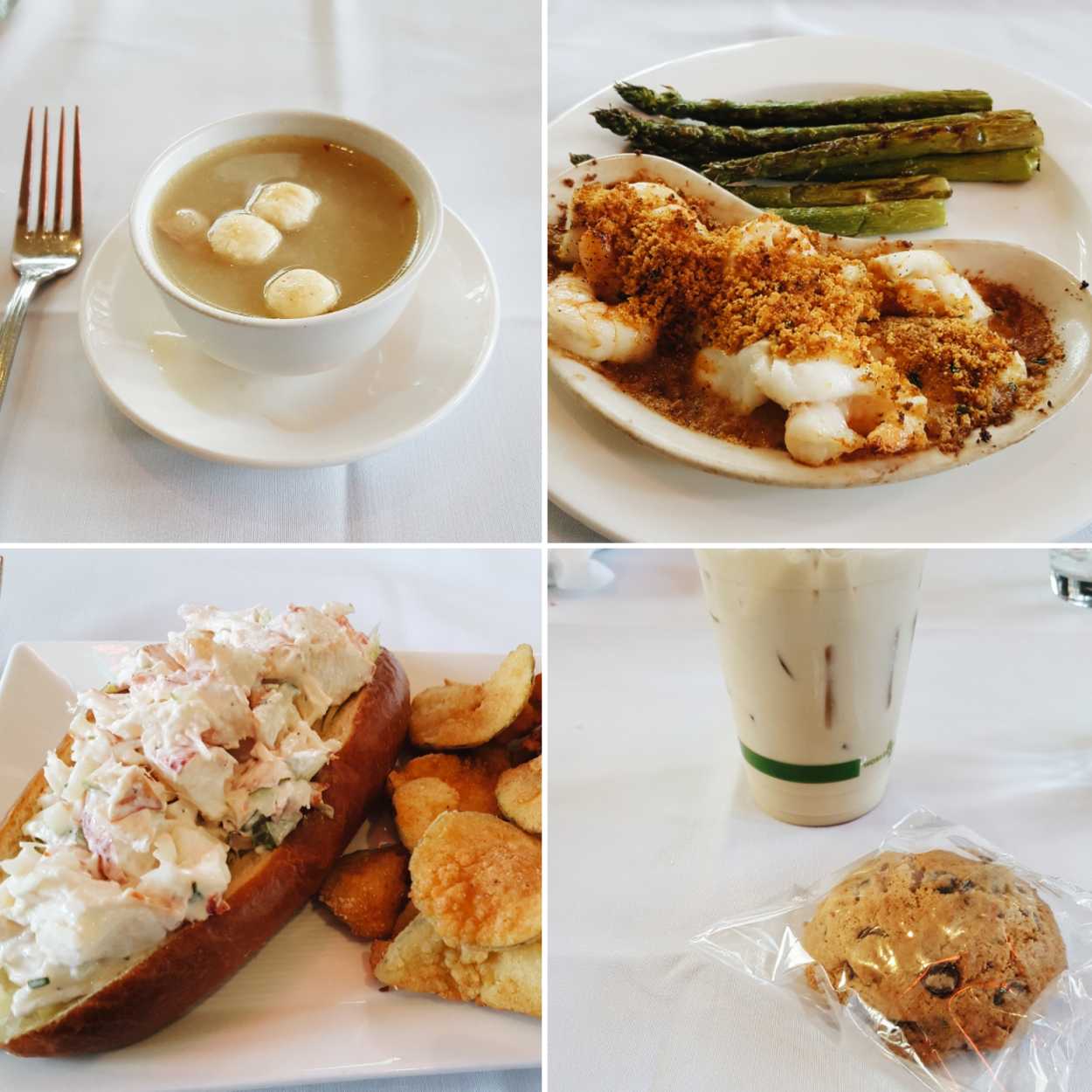 Clam chowder, lobster roll, coffee milk from Hemenway's in Providence