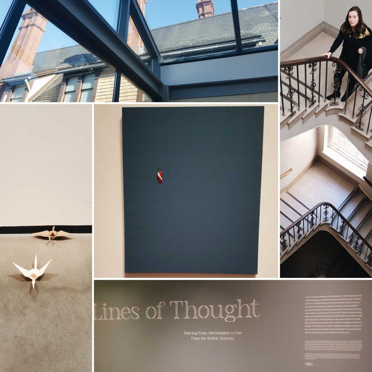 Collage of exhibits and sights at RISD