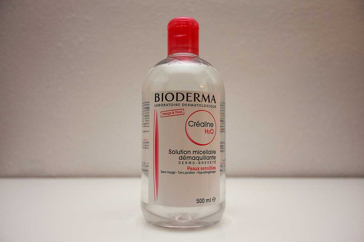 bioderma crealine sensibio bottle A bottle of Bioderma Crealine