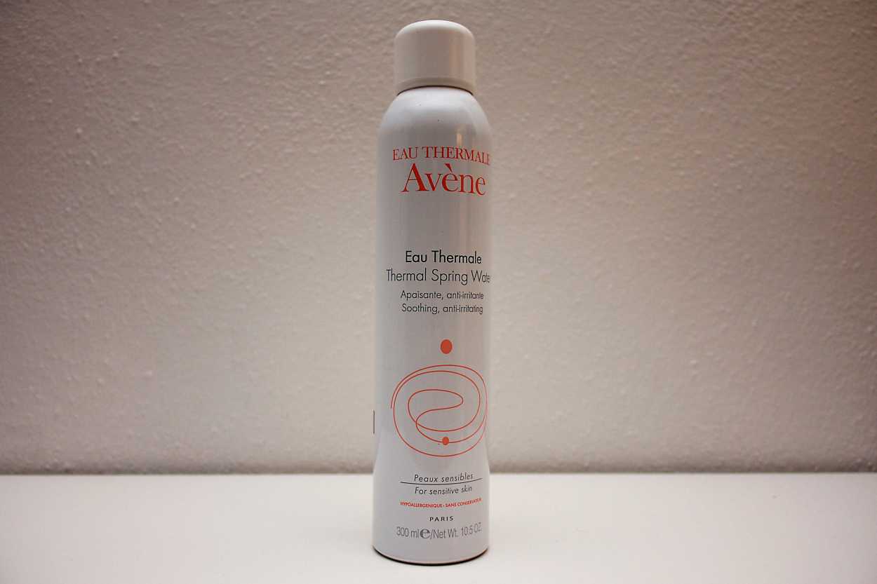 A bottle of Avène Eau Thermale