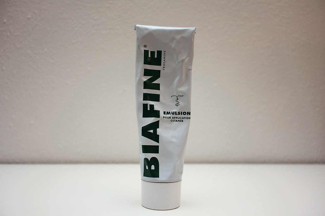 A tube of Biafine burn relief 