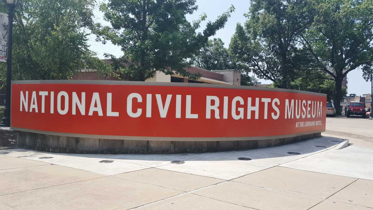 National Civil Rights Museum sign in Memphis