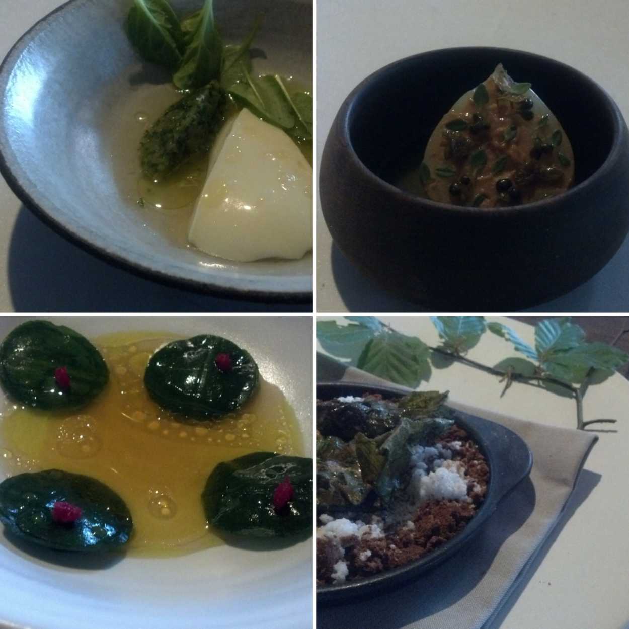Photos of the second four dishes at noma 1.0