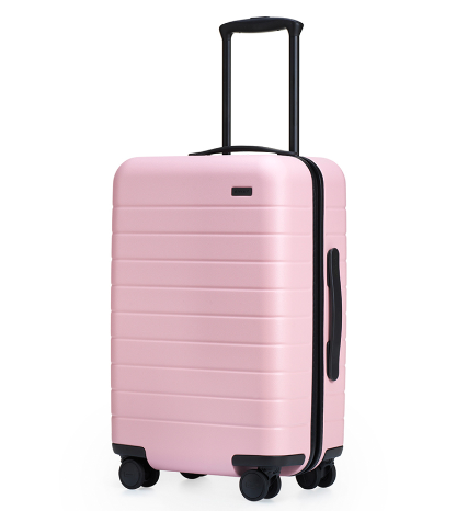 A pink suitcase
