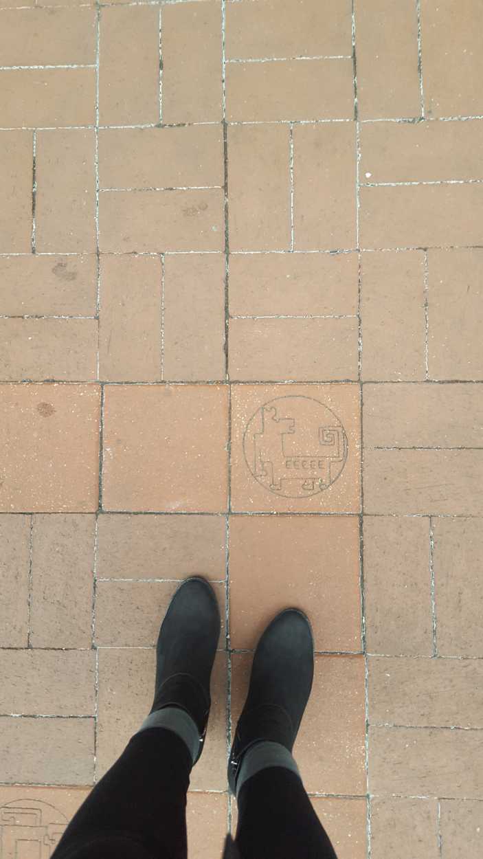 Chinatown's brick sidewalks in Washington, D.C.