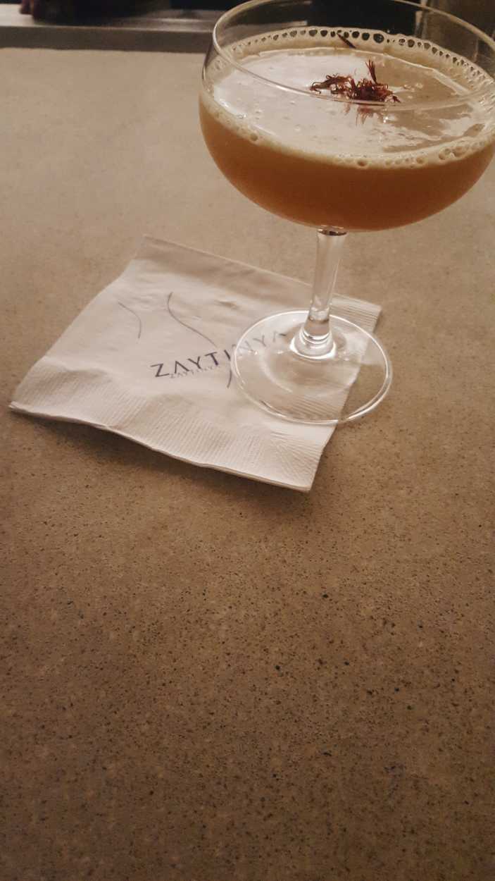 A cocktail from Zaytinya in Washington, DC