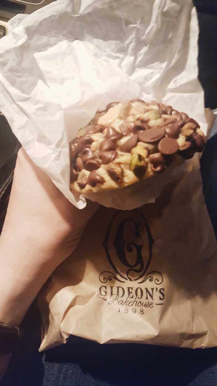 A cookie from Gideons Bakehouse in Orlando