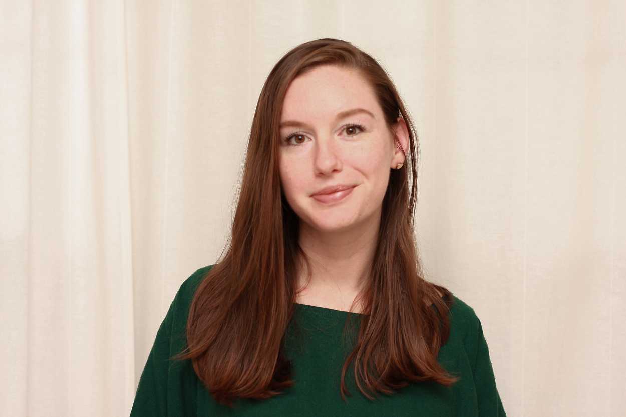 a woman with clean long hair