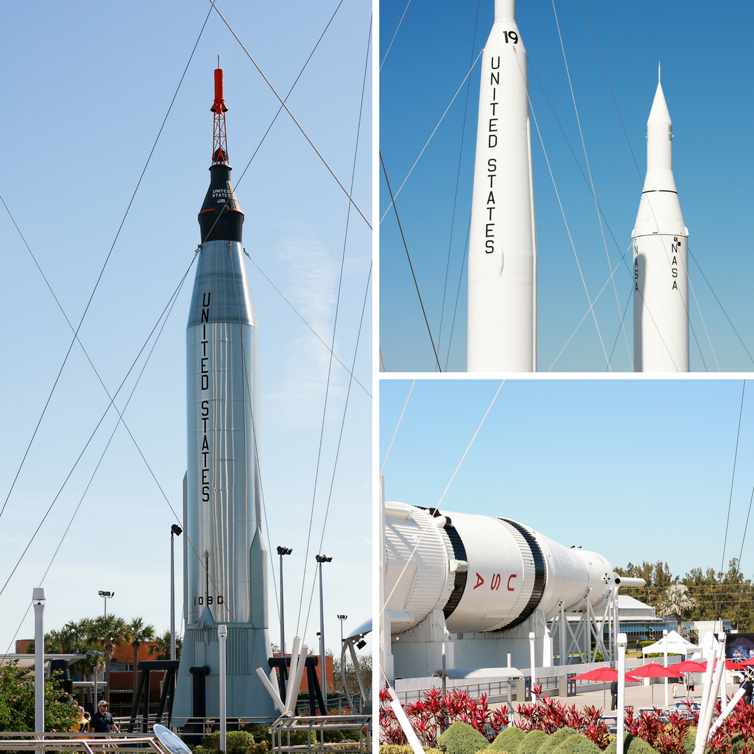 The rocket garden at Kennedy Space Center