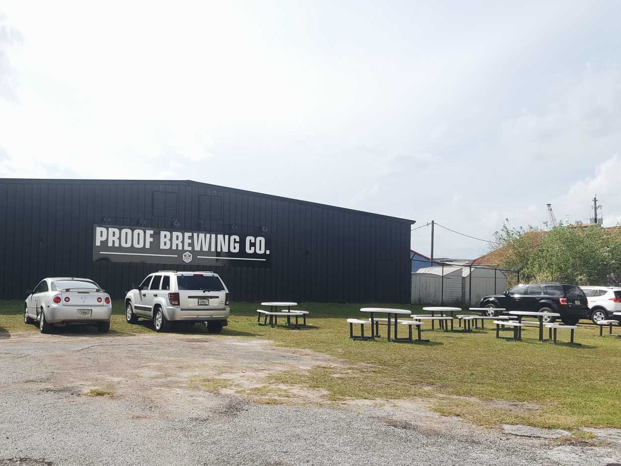 Entrance to Proof Brewing Co. in Tallahassee