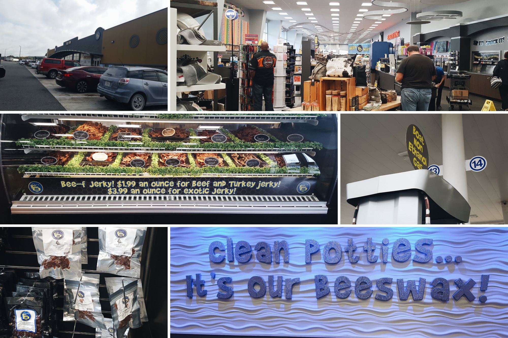 Collage of images from the Busy Bee in Live Oak