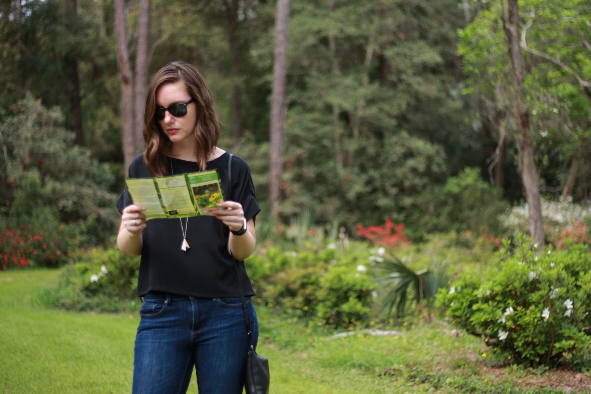 Alyssa reads the Maclay Gardens Map