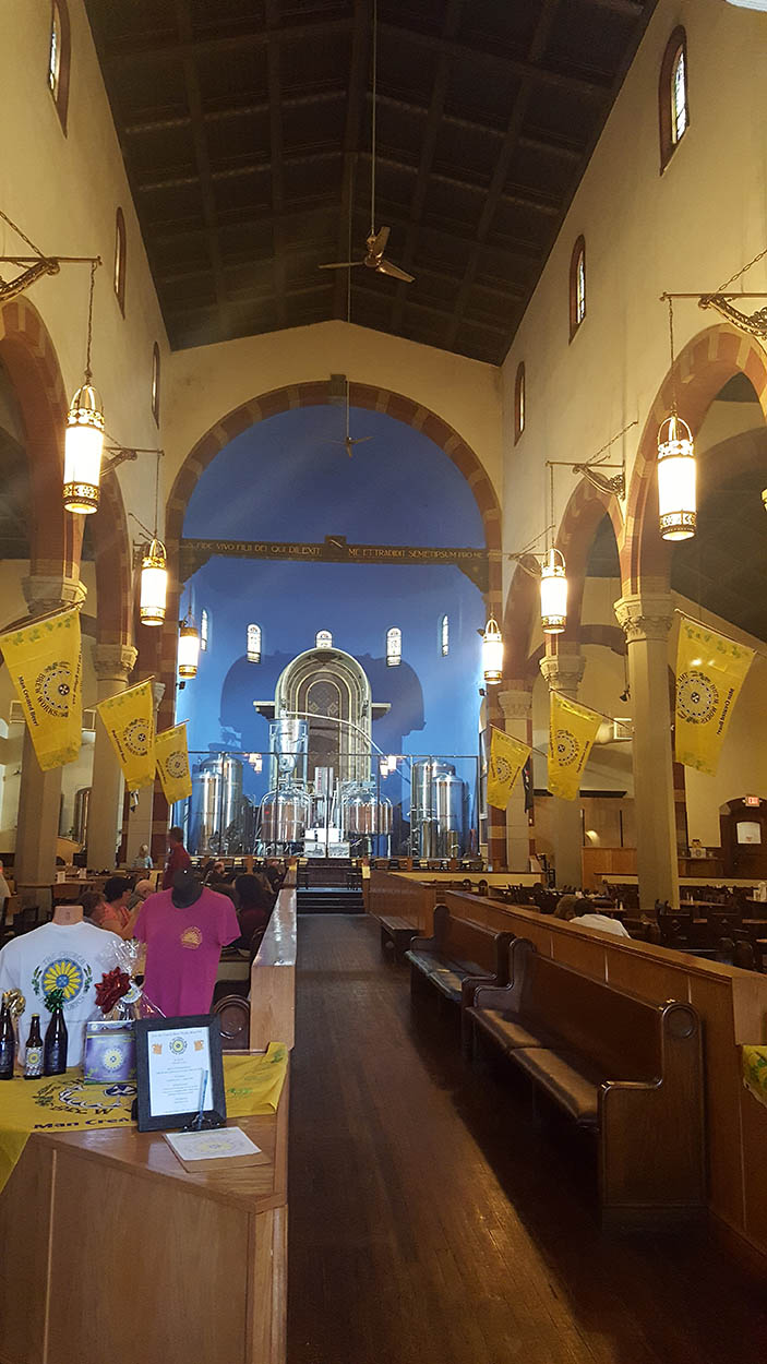 Interior of The Church Brew Works