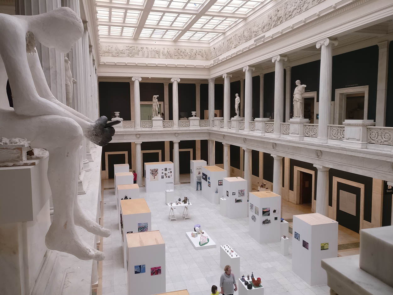 Interior of the Carnegie Museum of Art in Pittsburgh, taken from above