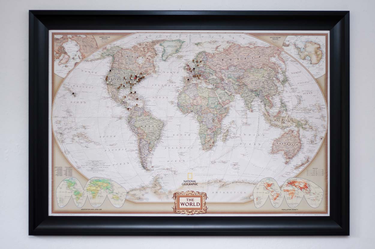a DIY world pin map