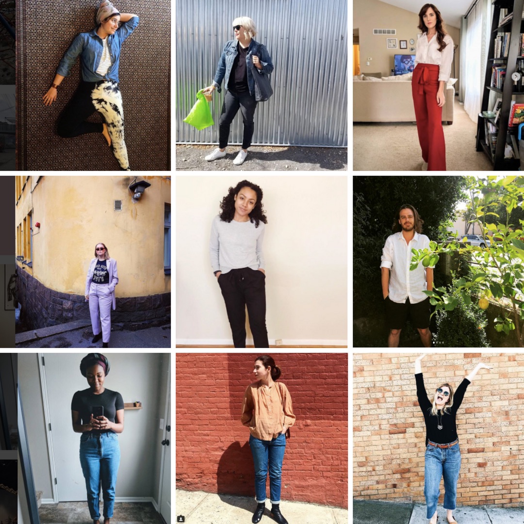 Nine photos of people participating in the Spring 10x10