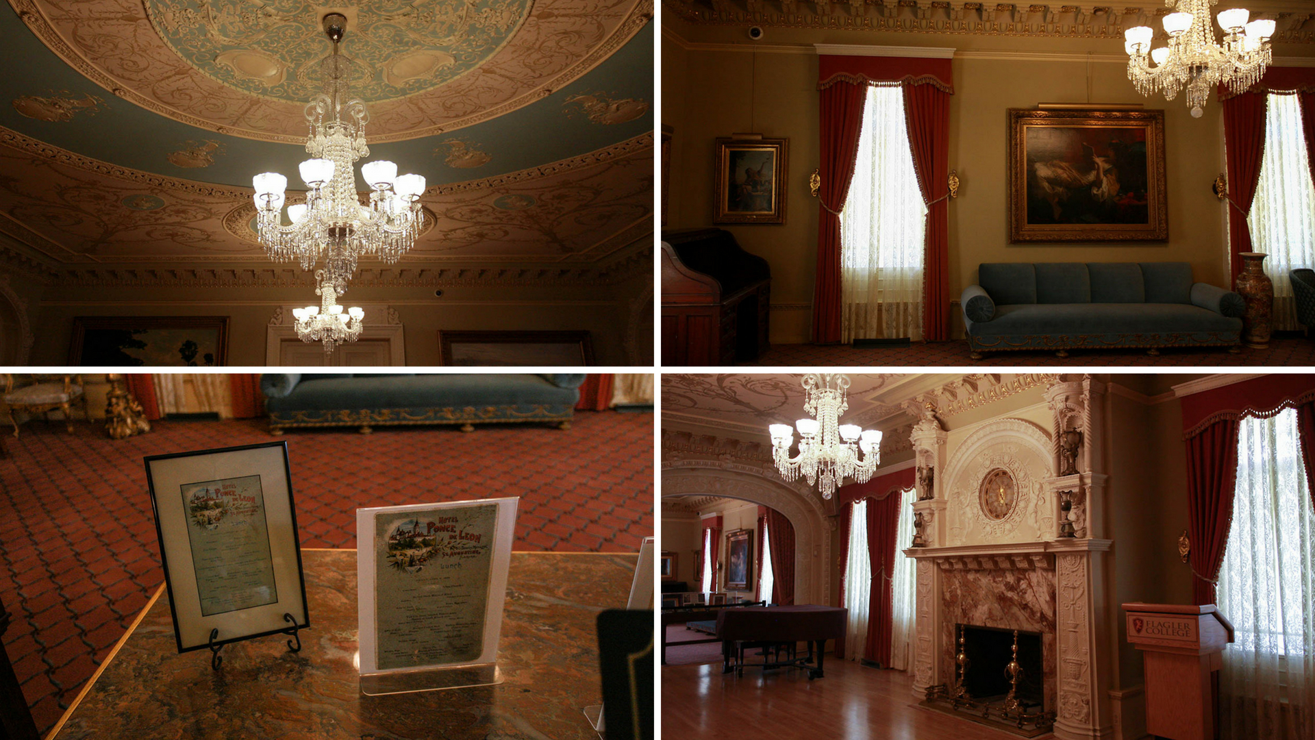 Ornate interiors of Flagler College in St. Augustine