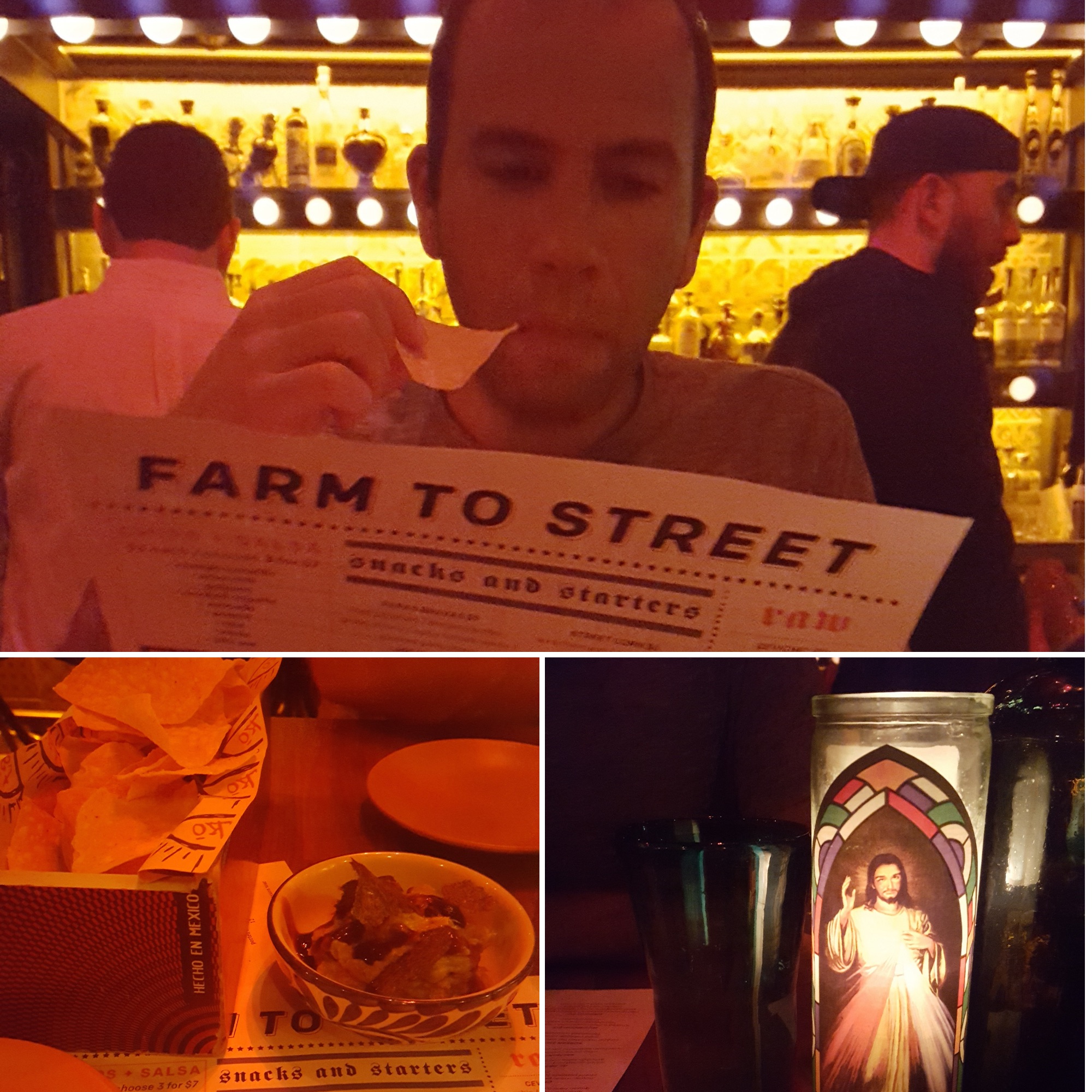 Collage of a meal at tako in Pittsburgh