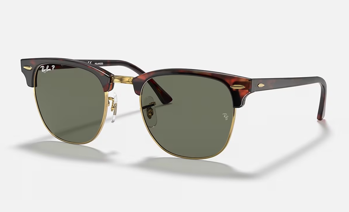 A pair of Clubmaster sunglasses