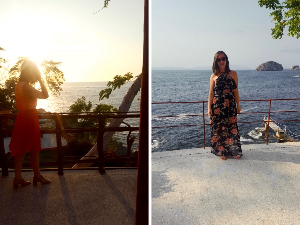 Alyssa in two dressy outfits worn in Puerto Vallarta