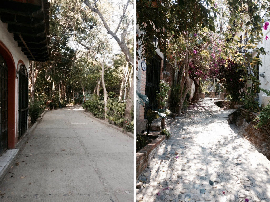 shaded streets in Puerto Vallarta 