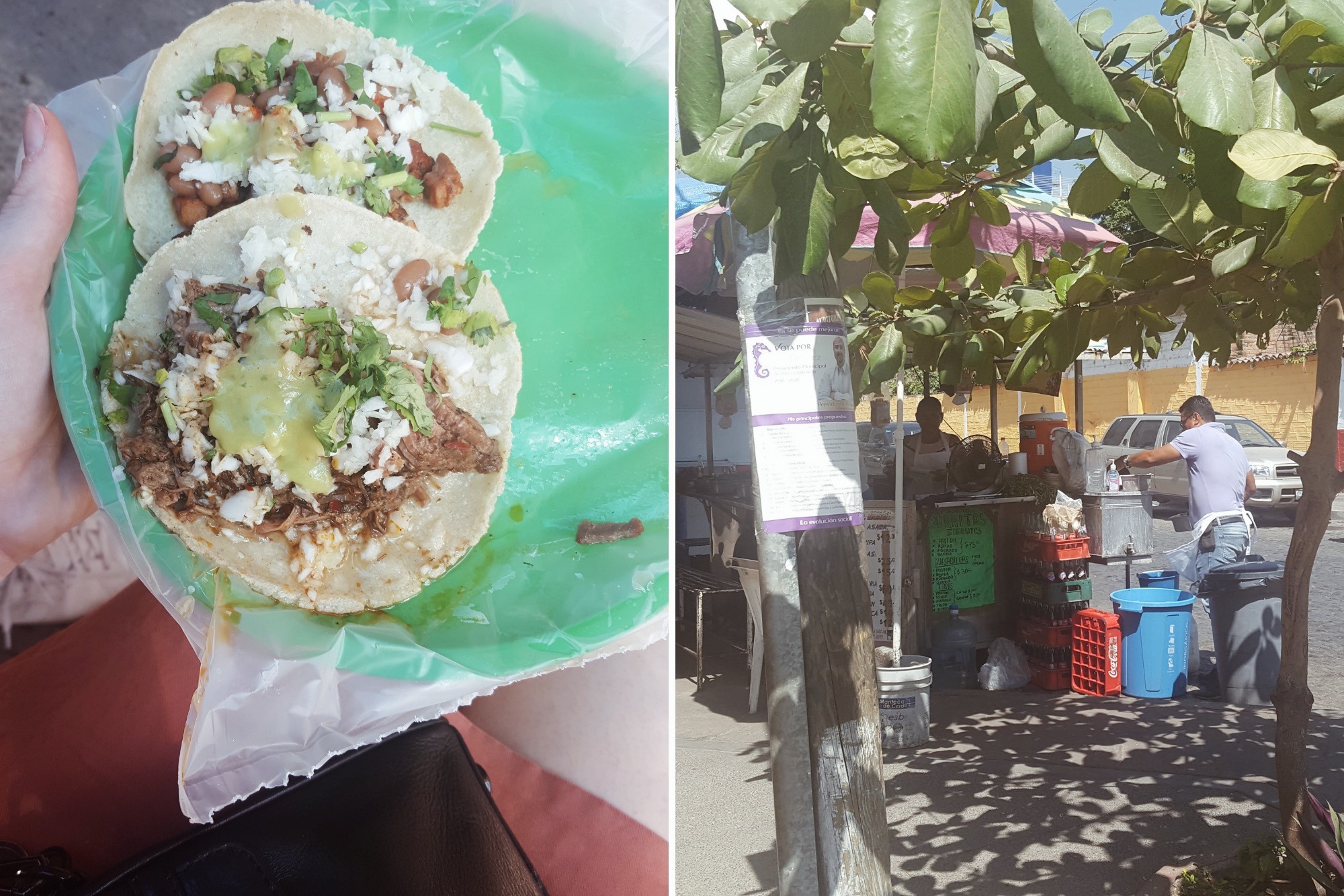Street tacos from a vendor in Puerto Vallarta