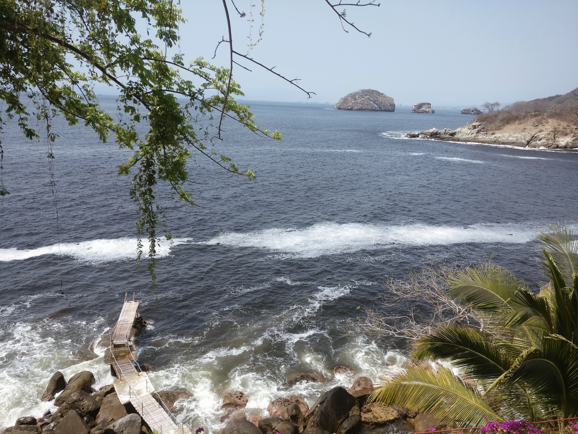 The dock over the ocean at Villa Mandarinas