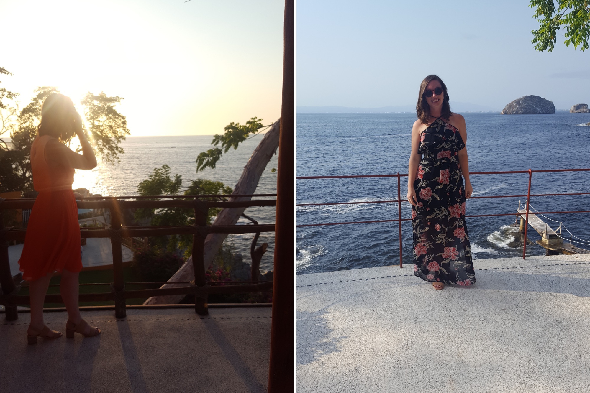 Alyssa in two dresses worn in Puerto Vallarta