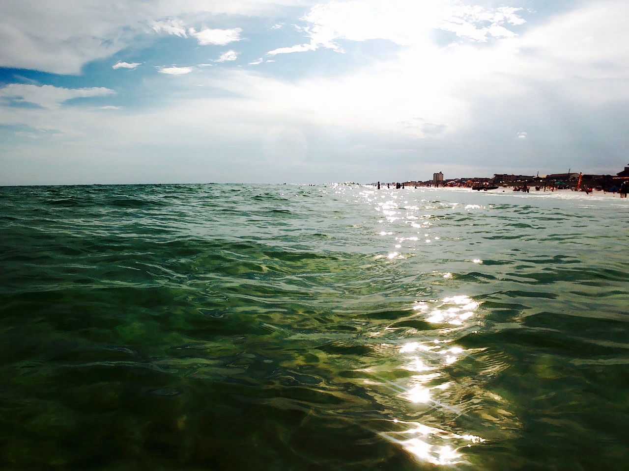 Beachgoers at Miramar Beach