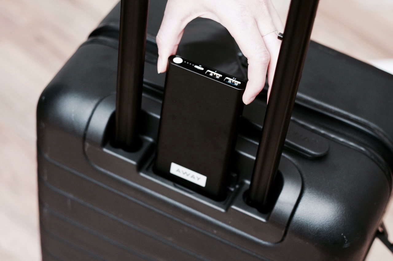 away travel luggage battery